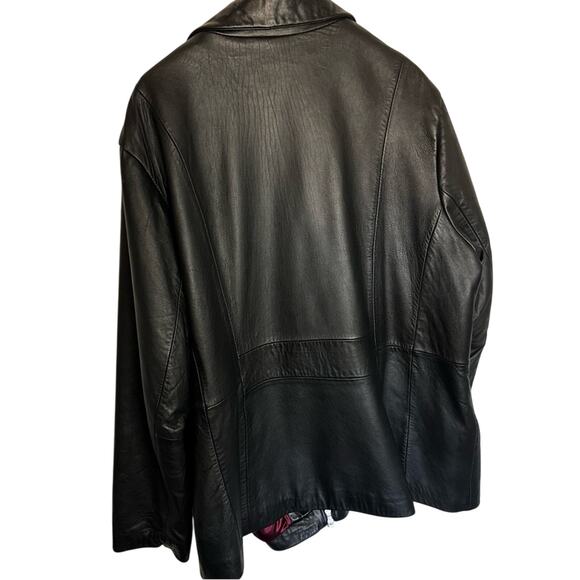 Wilson’s leather jacket red satin lining WL Plus 2x black pockets - Picture 9 of 14